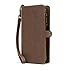 Produktbild WLWLEO Für Huawei p30 Wallet case, multifunktionale pu Leder Zip wristlets Kupplung abnehmbare magnetische schutzhülle für Huawei p30lite,Brown,HuaweiP30PRO
