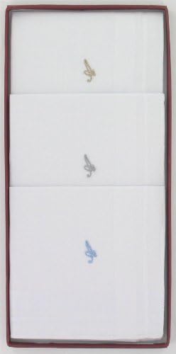 Men's Initial Handkerchiefs - ' de Luxe' Gift Box Of Three