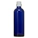 Produktbild 10x Apothekenfläschchen 200ml aus Blauglas mit weissem Schraubverschluss