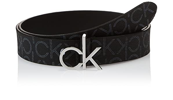 Calvin Klein Logo Belt 3.0 W90 Black Mono : Amazon.it: Abbigliamento