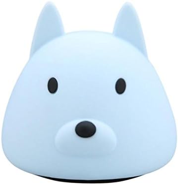 AOKARLIA Night Lights for Kids, LED Colorful Baby Night Lamp, Soft Silicone Lampshape, USB Power Supply Feeding Lamps, Bedside Lights, Blue