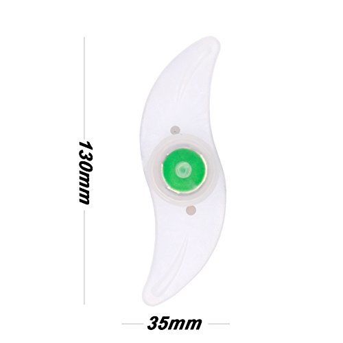 Riao-Tech 4er Set Fahrrad Speichenlicht Fahrradreflektoren, LED Speichenleuchten mit 3 Leuchtmodi (Grün) - 2