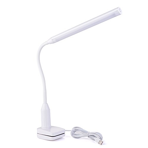 Sunix 6W 24 LED Klemmleuchte, Dimmbar Bettleuchte, LED Tischlampe, LED Leselicht USB-Kabel Inklusive, Touch-Steuerung, LED Leselampe für Schlafzimmer Büro - 8