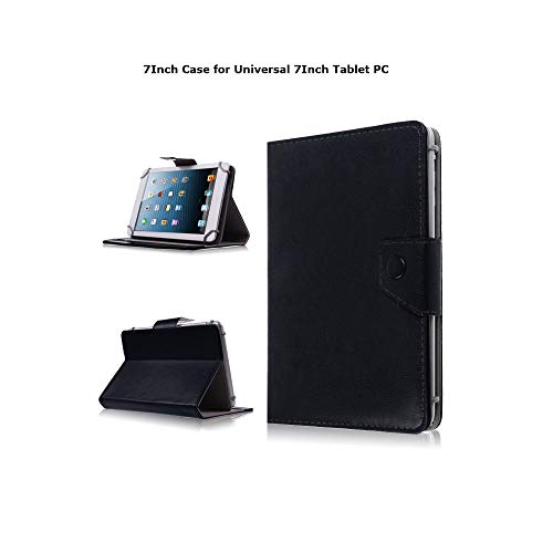 ibowin - Funda de Piel para Tablet ibowin 7", Modelo V7S, M710, función Atril, Color Negro