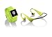 Produktbild LENCO MP3 Sportwatch-100 mit BH-100 Bluetooth Kopfhörer (MP3, Micro-USB, Touchscreen, Schrittzähler, spritzwassergeschützt nach Norm IPX-4, Silikon-Uhrarmband) lime