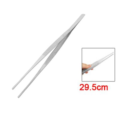 SODIAL(R) 29.5cm lange gerade Edelstahl nichtmagnetische Pinzette