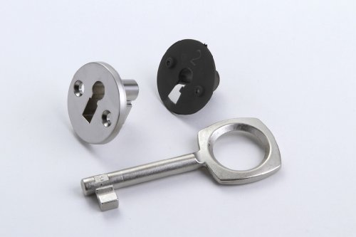 Preisvergleich Produktbild 1 Schlüsselset für Drehstangenschloss Schrankschloss Möbelschloss Metall vernickelt