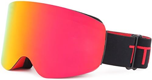 TTIO Ski Goggles-Cylindric OTG Anti-Fog UV Protection Super Spherical Dual-Layer PC Lens Interchangeable Helmet Compatible Snowboarding Snow Goggles For Men,Women,Youth,Unisex