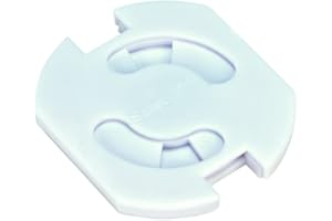Safety 1st Ochrona gniazdek wtykowych, zabezpieczenie przed dziećmi dla niemowląt i dzieci, ochrona gniazdka EU, obrotowe zabezpieczenie gniazdka, opakowanie 8 sztuk, białe