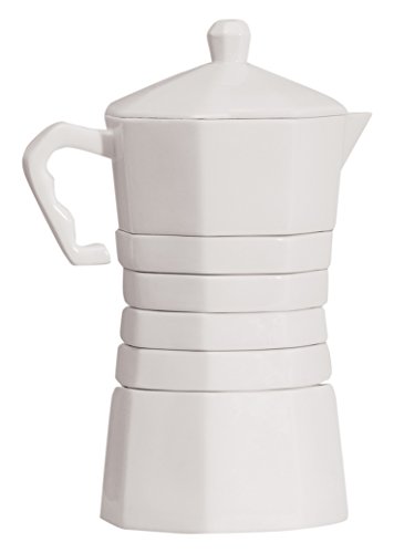 Doiy Withcoffee Moka e Tazzine, Porcellana, Bianco, 24x2x2 cm