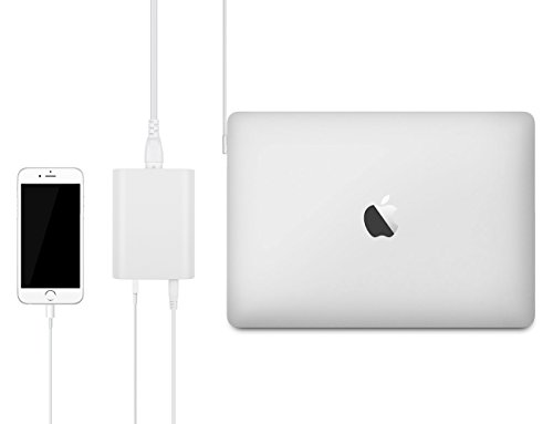 Salcar 60W Slim Ladegerät Netzteil f. Apple Mag Safe mit L Form, Mac Book Macbook Pro Charger Magnetisch ersetzt A1181 A1184 A1278 A1344 A1330 A1342 passt Modelle z.B. MB061CH/A, MB062CH/A MB063CH/A MD102CH/A MC207CH/A MA254CH/A MA255CH/A MC374CH/A Plus Extra 2 X USB 5V 1A 2A f. Smart Handys ,IPAD, Iphone (Weiß) - 6