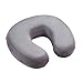 Produktbild YONGQIANG Manufacturer Reisekissen Reisen aufblasbares Kissen Falten Nackenkissen U-Form-Velour waschbarer Nackenhörnchen Langsam Rebound U Geformte Memory Foam Komfort Nackenstütze Soft (Grau)
