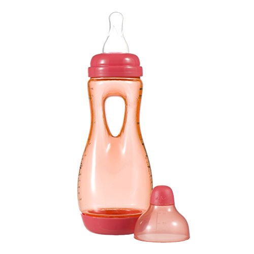 Difrax Easy Grip Baby Bottle (240 ml, Coral)