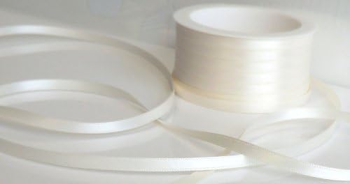 Satin Band 50 M x 6 MM (1 M = 0,10EUR) Ivory Cream Ribbon