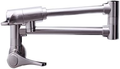 Dyconn Faucet WPF06-BN Contemporary/Modern Rio Grande Retractable Modern Wall Mount Pot Filler Faucet, Brushed Nickel by Dyconn Faucet