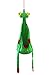 Produktbild Hängehöhle Kinder "Freddi, der Frosch". Robuste und bequeme Indoor Schaukel in auffälliger Frosch-Form zum Aufhängen. Hängesitz aus 100% Baumwolle, hält bis zu 80 kg. Mit Zubehör. Farbe: Grün