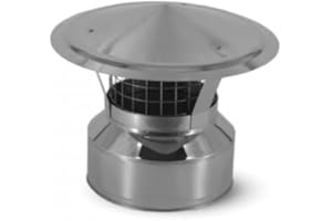 Edelstahlschornstein Regenhaube mit Funkenschutz I Zubehör für Kamin und Ofen I ø 150 mm I Regen und Windschutz I Optimale doppelwandige Isolierung I Oskar