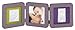 Baby Art Double Print Frame (Taupe & Lime/Plum)