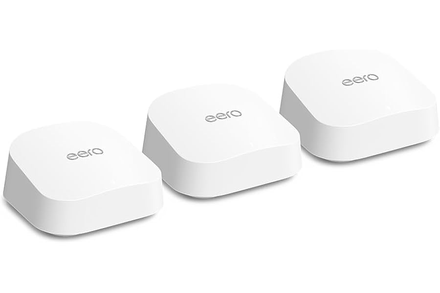Amazon eero 7 dual-band mesh Wi-Fi 7 router (newest model) – Supports internet plans up to 2.5 Gbps, Coverage up to 560 m², 3-pack