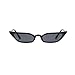 Produktbild Lenfesh Frauen Vintage Katzenaugen-Sonnenbrille Retro kleine Rahmen UV400 Brillen Mode Damen (Schwarz)