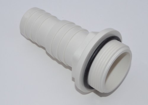 Schlauchtülle abgestuft | Außengewinde mit O-Ring | weiß | R 11/2 Zoll x Ø 38 / 32 mm - 2