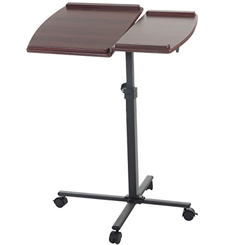 Laptoptisch Lancester, Notebooktisch Laptopständer, höhenverstellbar schwenkbar ~ Walnuss-Optik