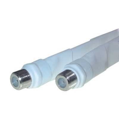 Preisvergleich Produktbild Smart-Planet 2X Hochwertiges und nützliches Sat Flachkabel Durchführung Fenster / Türen für Sat-Kabel, F-Kupplung / F-Kupplung, Länge: ca. 20cm