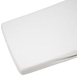 2x Cot Jersey Fitted Sheet 100% Cotton 120x60cm Mattress White