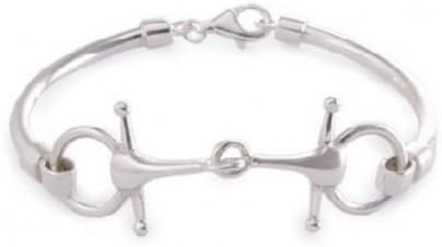 STERLING SILVER SNAFFLE BIT BRACELET FOR HORSE LOVERS