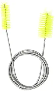 NATLIS Flexible Drain, Hose Cleaner Brush, Double Ended Nylon Brush for Pipe, Canister, Filter Tube, Hose Pipe and Fish Tank Aquarium