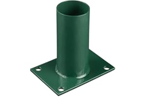GARDENODE Easy Clôture Platine de fixation diamètre 60 mm pour portillon grillagé Vert