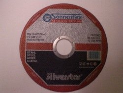 Sonnenflex Silverstar Trennschleifscheiben für Stahl Verpackungseinheit 50 / 125 x 1,0 x 22,23 mm, AS 60 R BF