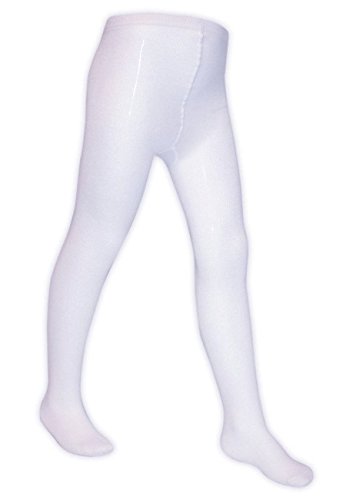 Baby Girls Plain Knitted Cotton Rich Warm Tights WHITE 0-6 MONTHS