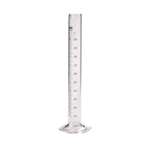 Messzylinder 100ml Borosilikatglas mit Skala und Ausguss