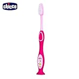 Capuchón de protección Chicco - Cepillo dental con cerdas extra finas para niños de 3-6 años, color rosa