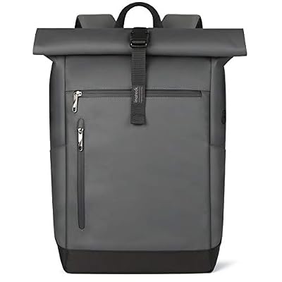 Inateck Sac à Dos RollTop 25L-30L Sac pour Laptop de 17 Pouces Résistant à l'Éclaboussement et aux Intempéries, avec Port d'Écouteurs/Câble et Zip d'Accès Rapide