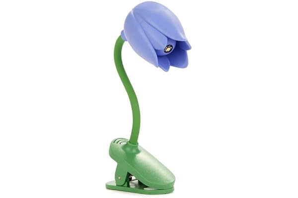 Balvi Lampe de Lecture Tulip Couleur Lilas Lampe Flexible en Forme de Tulipe avec Clip pour Lire la n
