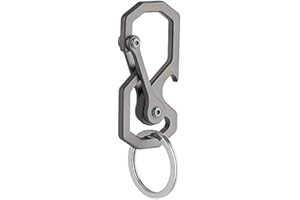 Tibitdeer Tytanowy karabińczyk brelok otwieracz do butelek narzędzie szybkie uwalnianie brelok klips uchwyt tytanowy solidny ultralekki brelok na klucze karabińczyk na kemping wędrówki wielofunkcyjny karabińczyk