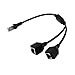 Produktbild HermosaUKnight RJ45-Netzwerk-Splitter-Adapterkabel 1 Stecker auf 2 Buchsenanschluss-Kabel Schwarz