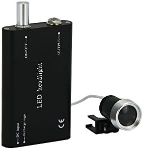 LED Head Light Lamp for Dental Surgical Medical Binocular Loupes (black) UK Stock