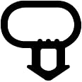 uPVC Window & Door Gasket Seal Double Glazing Bubble Rubber Repair Draught Seal B100T Black (Per Metre)