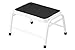 Premier Housewares Metal Step Stool with Black Rubber Top - 25 x 43 x 35 cm - White