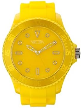 Vega Unisex-Armbanduhr Vega Analog Silikon gelb VEGWATYEL