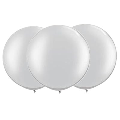 Sherry-K Lot de 3 Géant Ballons 90CM, Blanc