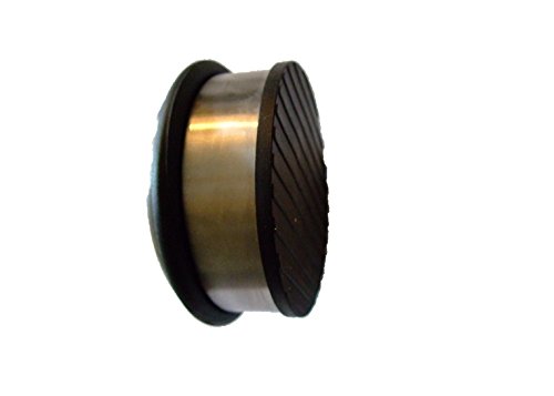 Türstopper Türpuffer Tür Stopper flach ca.10×4,5cm Halter Puffer Edelstahl Design – schwer & gummiert - 3
