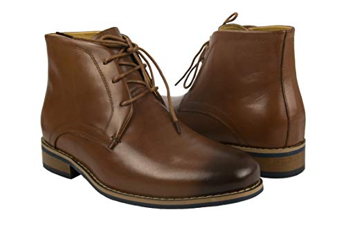 Zerimar Bottes Rehaussantes Homme | Chaussures Grandissantes + 7 cm | Bottes Homme Cuir | Bottes Cuir pour Homme | Bottes Cuir Veritable