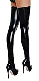  etrado fashion Halterlose Overknee Strümpfe in Wetlook Optik - Größe M