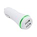 Price comparison product image Diadia Car Charger, Lightning USB Dual Port Car Charger Adapter For iPhone Mobile/iPad+USB Cable (White)