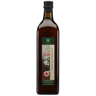 manako Schwarzkümmelöl gefiltert, frisch kaltgepresst und 100% rein, 1000 ml Glasflasche
