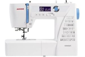 Janome Macchina da cucire QDC 5060 con tavolo di estensione, 60 punti, display LCD